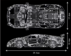 Sportovní auto R/C Lamborghini Aventador SVJ Mould King 13177 . Models