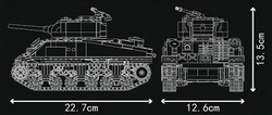 Amerikanischer mittlerer Panzer M4 Sherman Mould King 20024 - Military