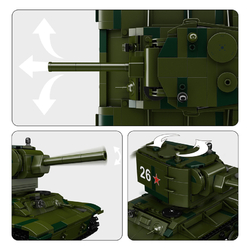 Soviet heavy tank KV-2 R/C Mould King 20026 - Military
