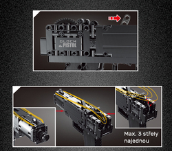 Automatická pistole Glock Mould King 14008 - Military