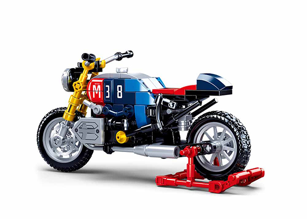 Závodní motorka Café racer - Sluban M38-B0958 - Model Bricks