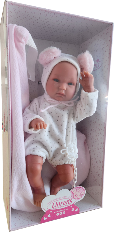 Llorens 63566 NEW BORN HOLČIČKA - realistická panenka miminko s celovinylovým tělem - 35 cm