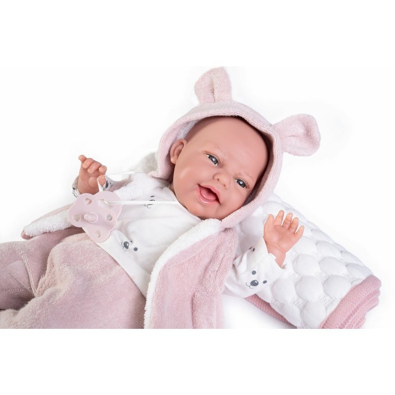 Antonio Juan 70150A CLARA- realistická panenka miminko se zvuky a měkkým látkovým tělem - 34 cm