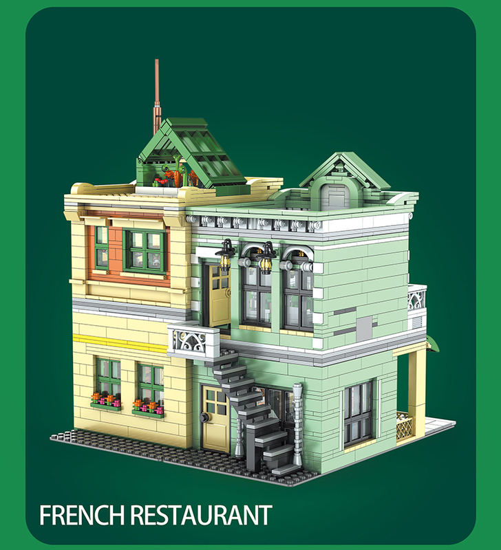 Francouzská restaurace - dvojdům Mould King 16023 - Novatown
