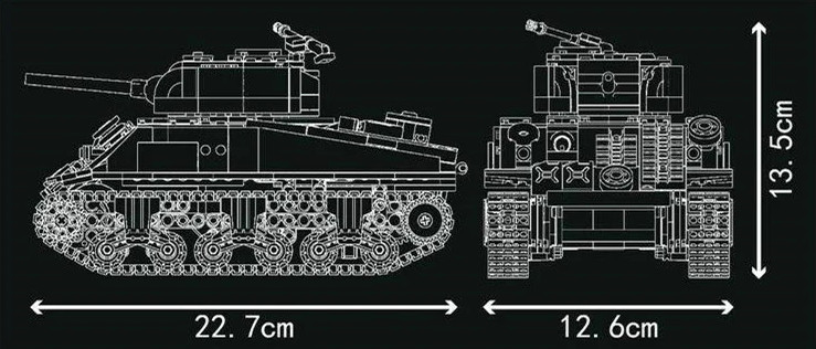 American medium tank M4 Sherman Mould King 20024 - Military